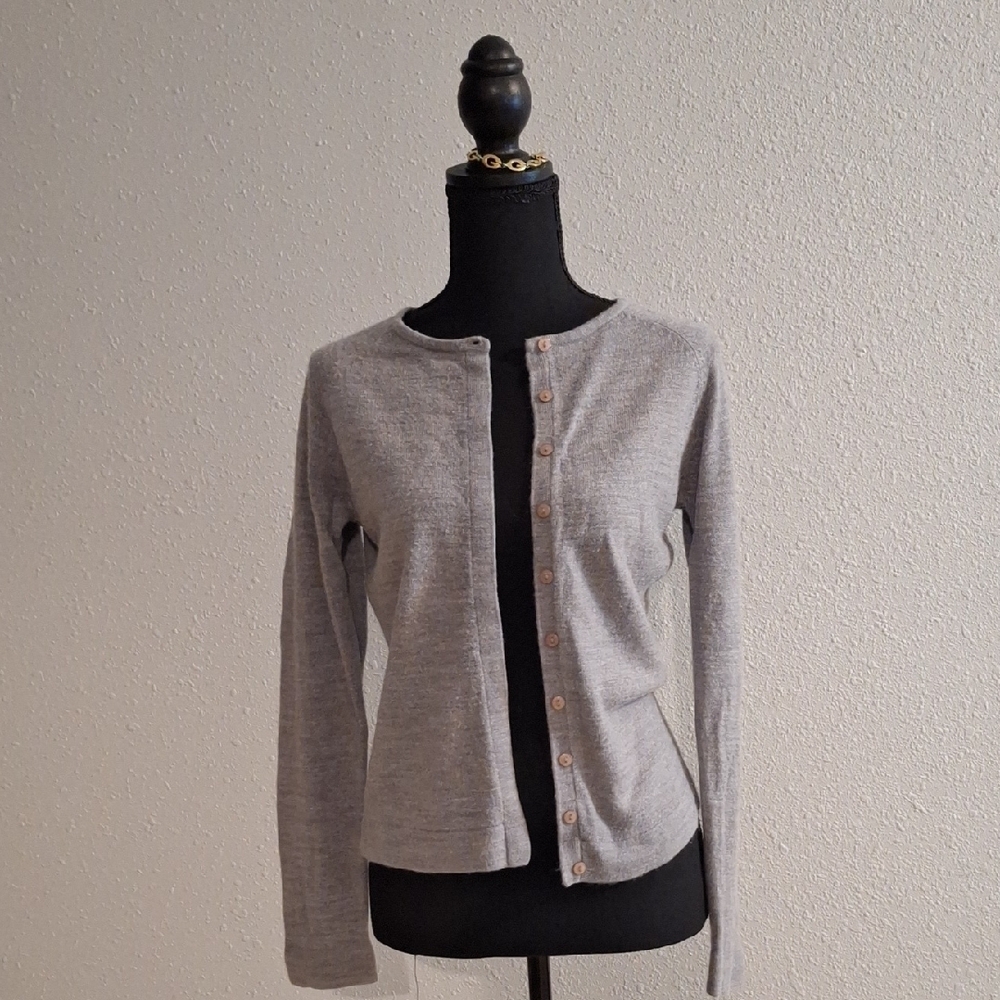 Gray Button-Up Cardigan